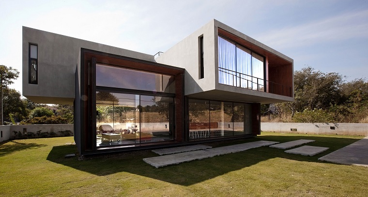 finestre architettura moderna villa futuristica