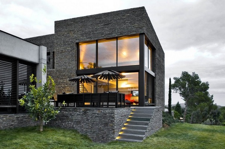 finestre architettura moderna villa squadrata