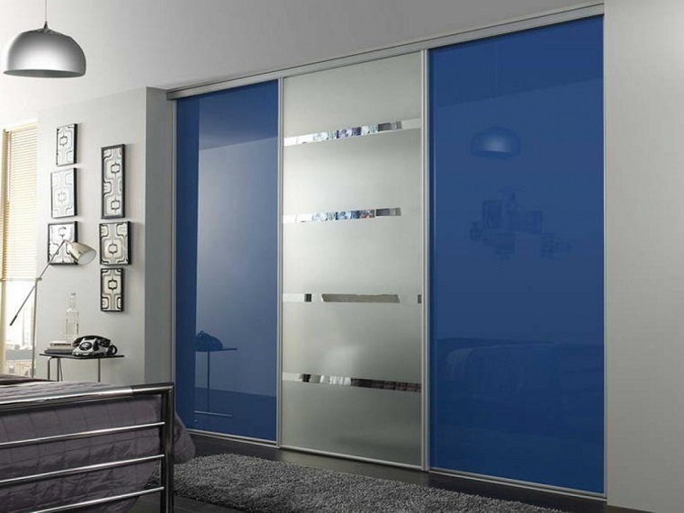 idea tocco blu stile moderno camera letto