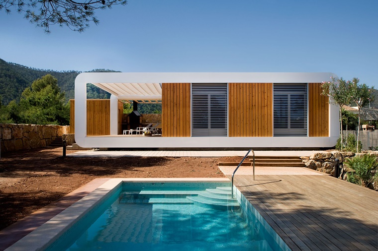 piscina esterna dimensioni piccole casa moderna