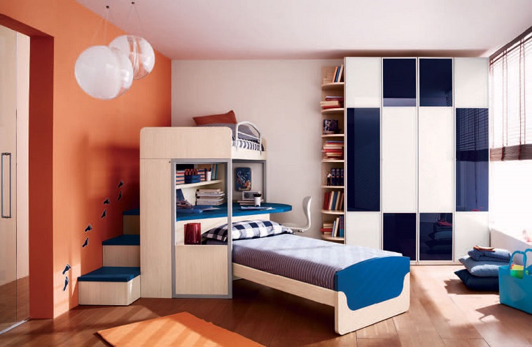 camera ragazzo-due-letti-design-originale