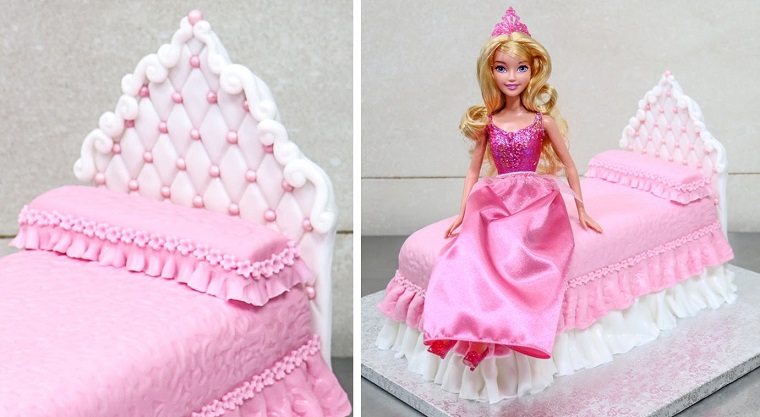 torta-principesse-letto-bambola