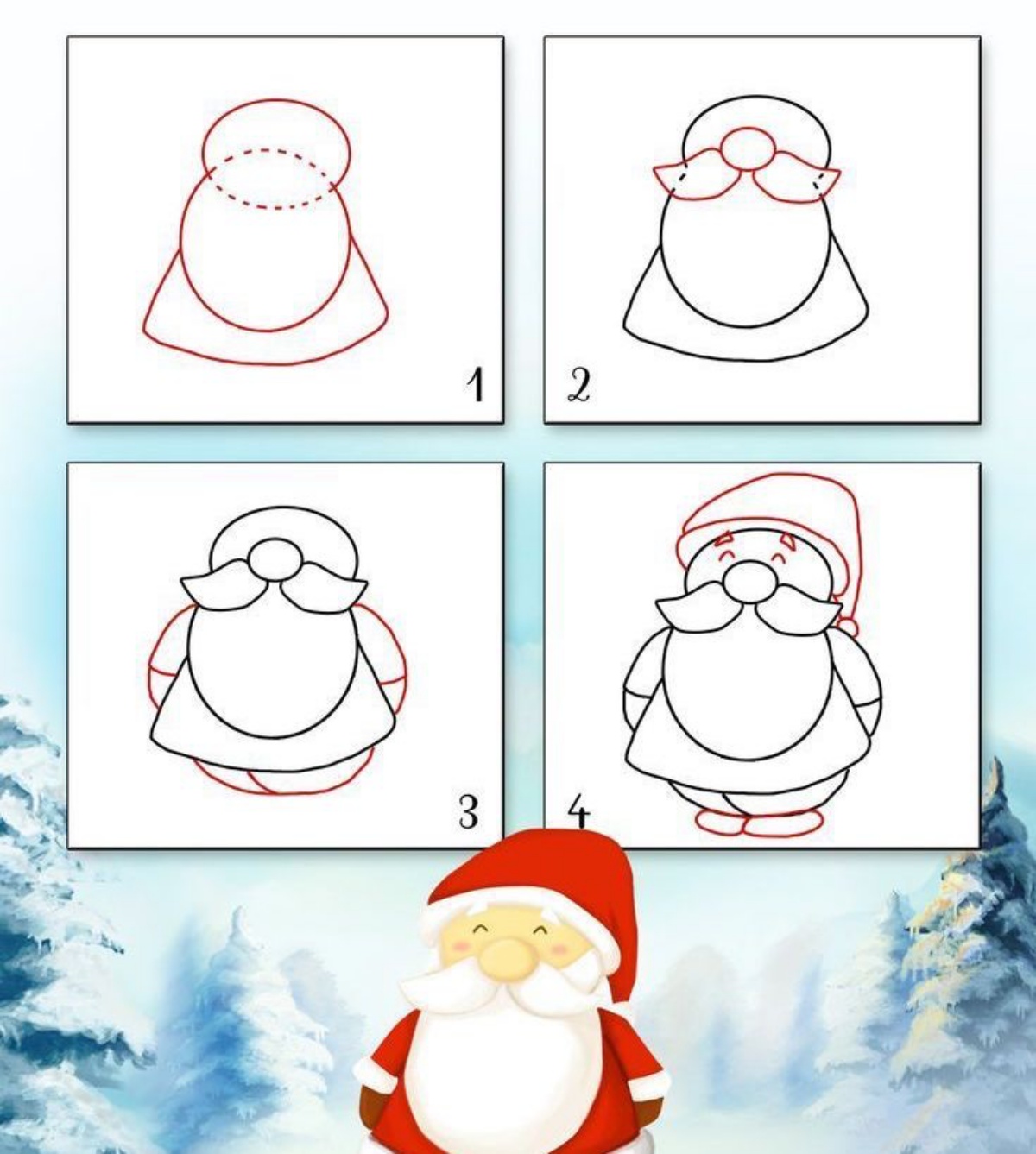 imparare a disegnare disegno natalizio facile