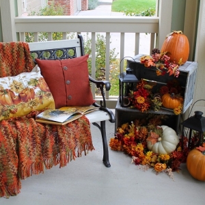 Decorazioni autunnali per il terrazzo