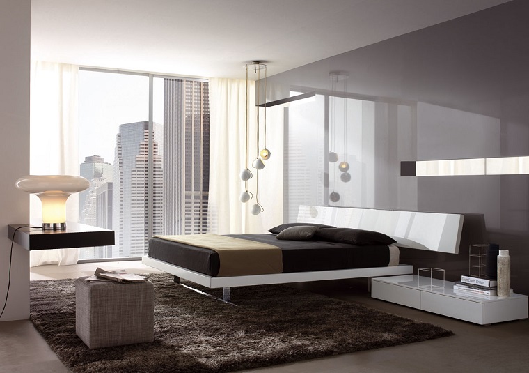 camera da letto moderna minimalismo mobili arredo