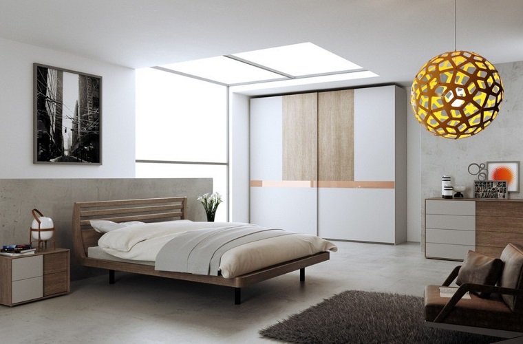camera da letto moderna stile minimal unico