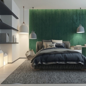 Camere per ragazzi – un tocco di verde smeraldo