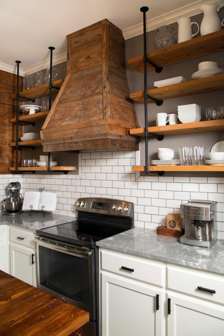 legno ferro insieme intorno cappa legno massiccio bellissimi cucina classica