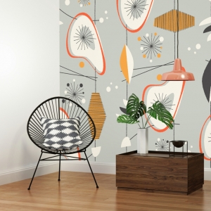 Soggiorni moderni con arredamento vintage e retrò