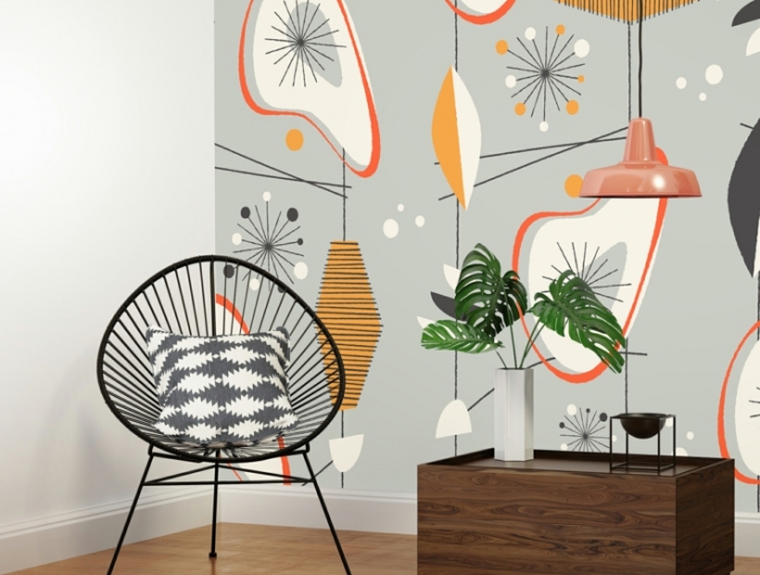 Soggiorni moderni con arredamento vintage e retrò