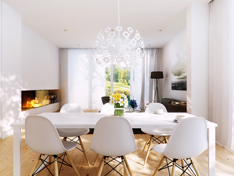 Sala da pranzo moderna 24 idee di stile da togliere il fiato Pareti sala da pranzo