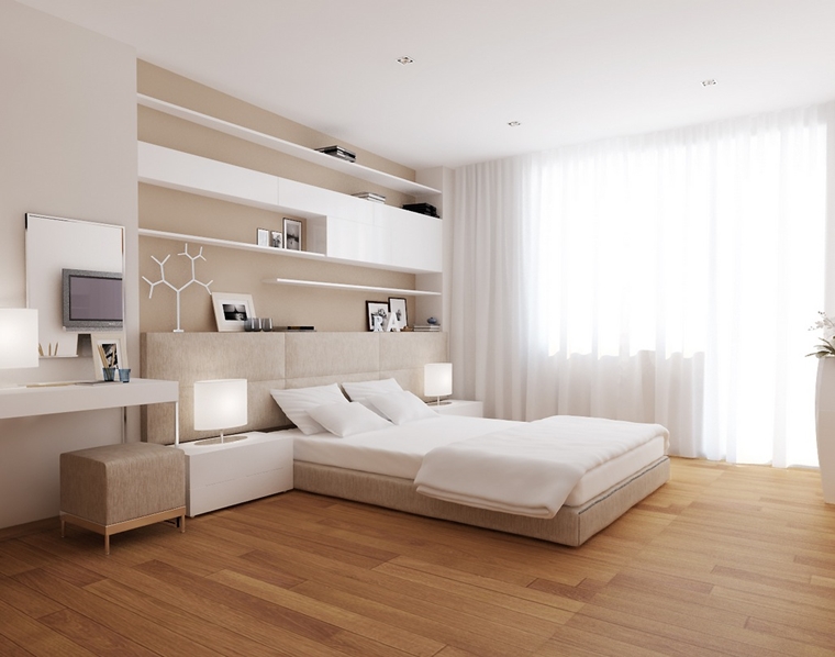arredamento camera da letto moderna stile minimal