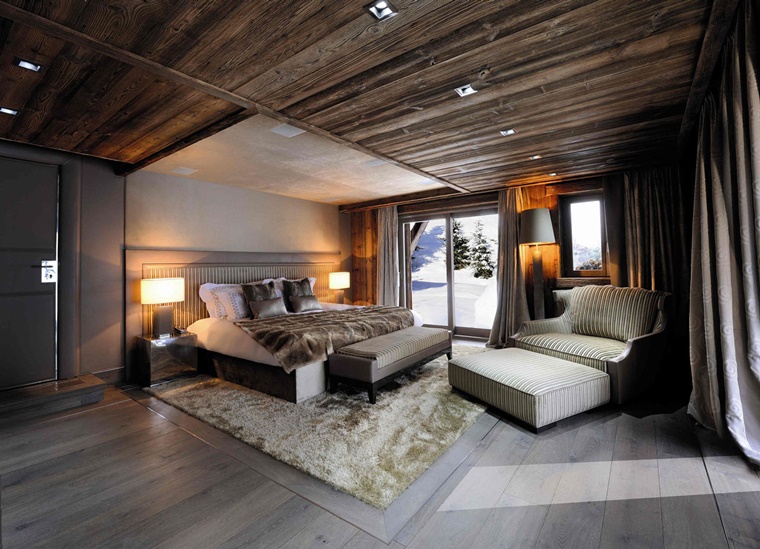 arredamento moderno ambiente rustico soffitto legno
