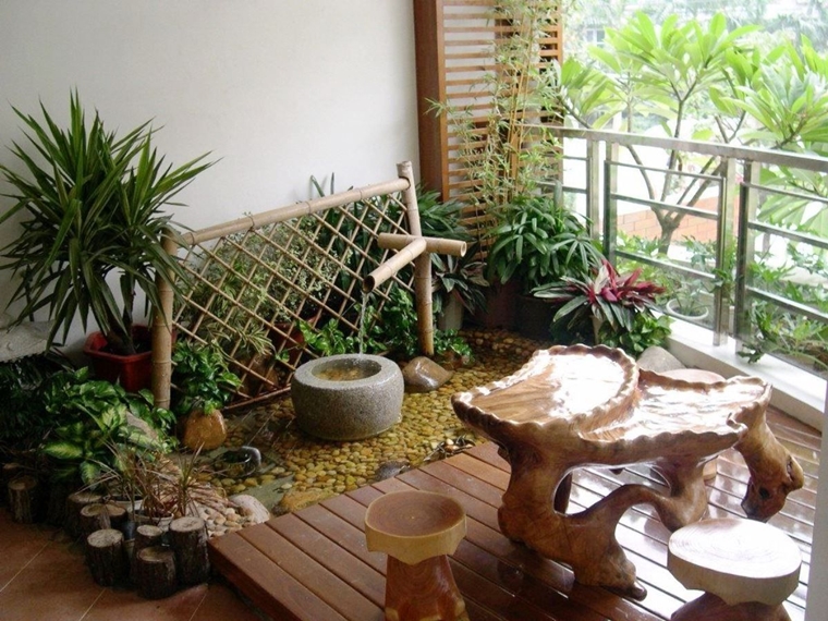 balcone piccolo arredato giardino sogno