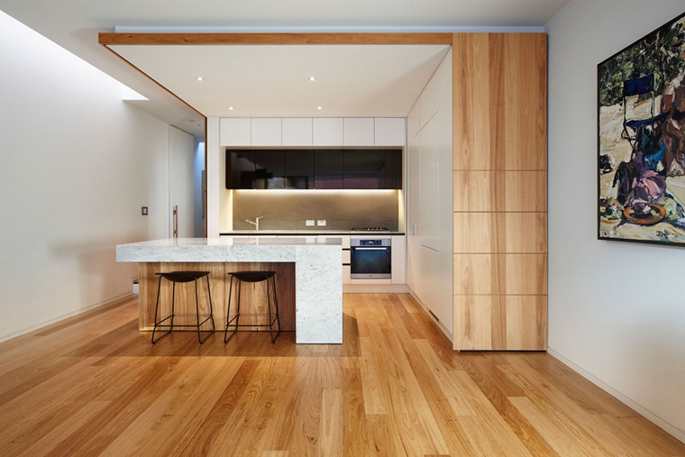 cucina moderna stile minimalista elementi legno