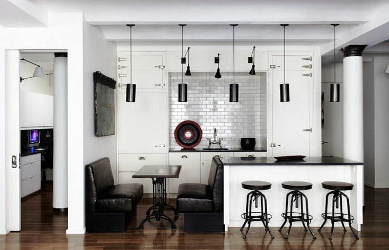 cucine moderne bianco nero elegante classico
