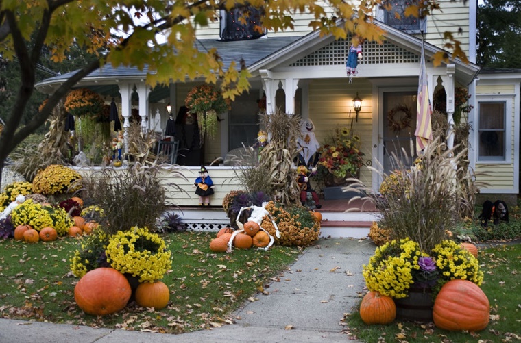 decorazioni halloween zucche outdoor paura