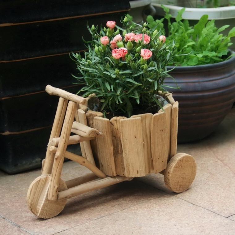 giardino fai da te triciclo legno