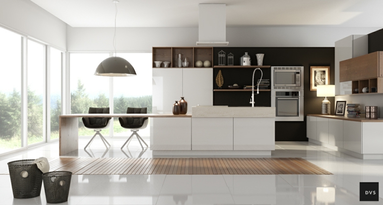 Cucine moderne bianche e nere 10 idee in piu per arredare la cucina Cucine bianche e nere