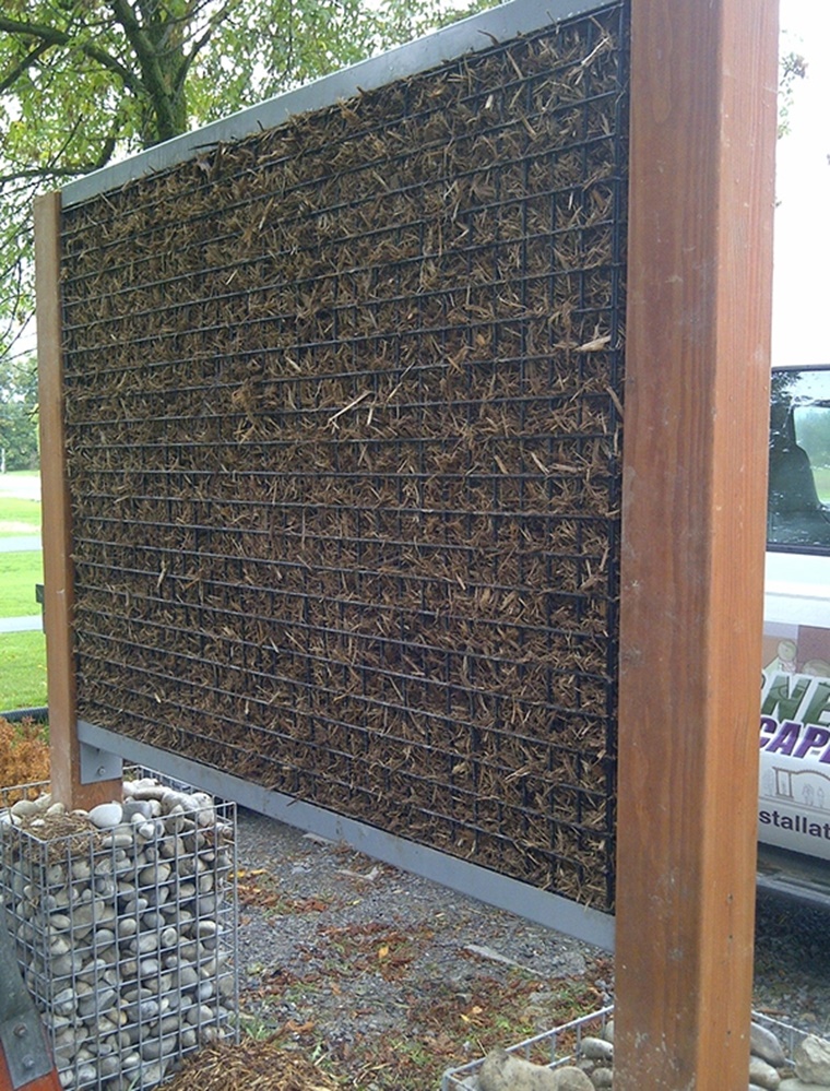 recinzione legno gabbione metallico exterior design