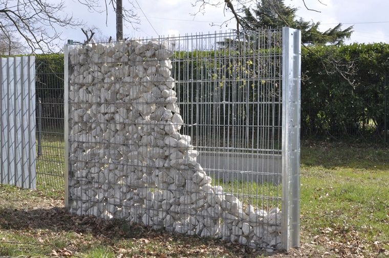 recinzioni metalliche riempite pietre varie dimensioni