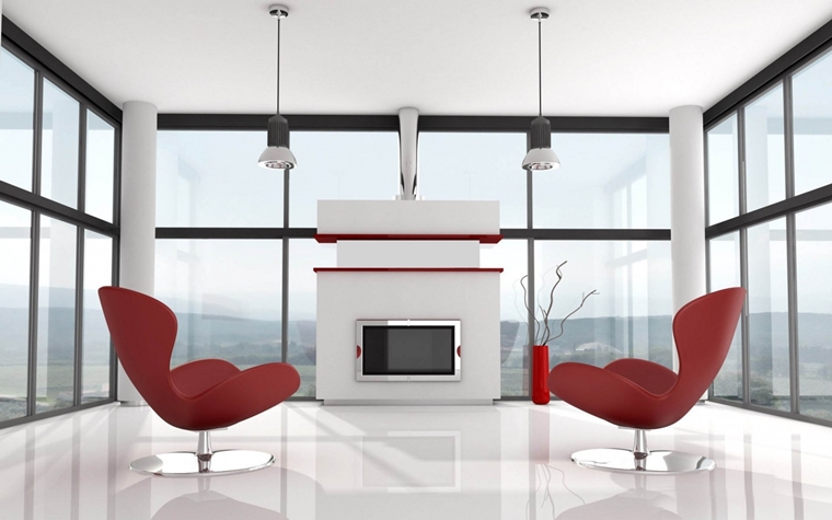Salotti moderni in stile minimal idee nuove di tendenza Soggiorni moderni rossi