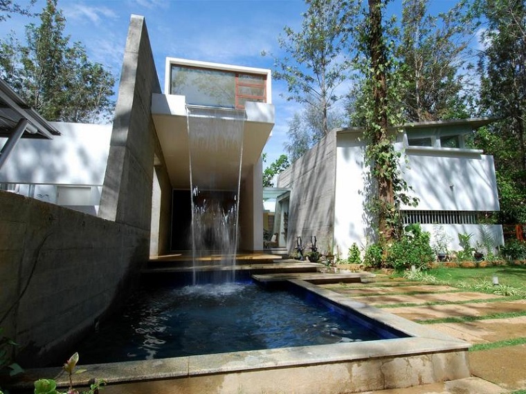 fontane da giardino cascata piscina