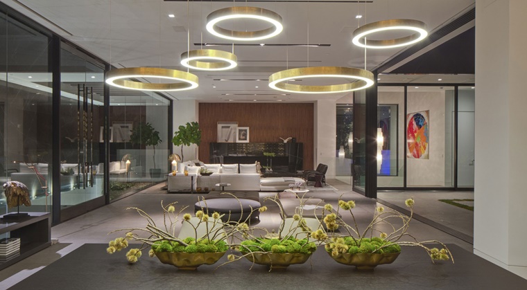 illuminazione moderna lampadari design stravagante ambiente open space