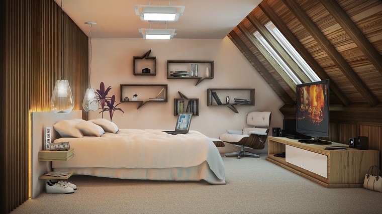 Mansarda: ecco come creare una camera da letto comoda e di tendenza ... Camera da letto mansarda