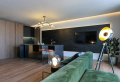 Open space – cucina e salotto con design moderno 2 in 1