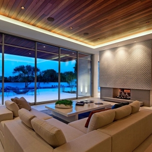 Soffitto e alcune finiture spettacolari per il soggiorno