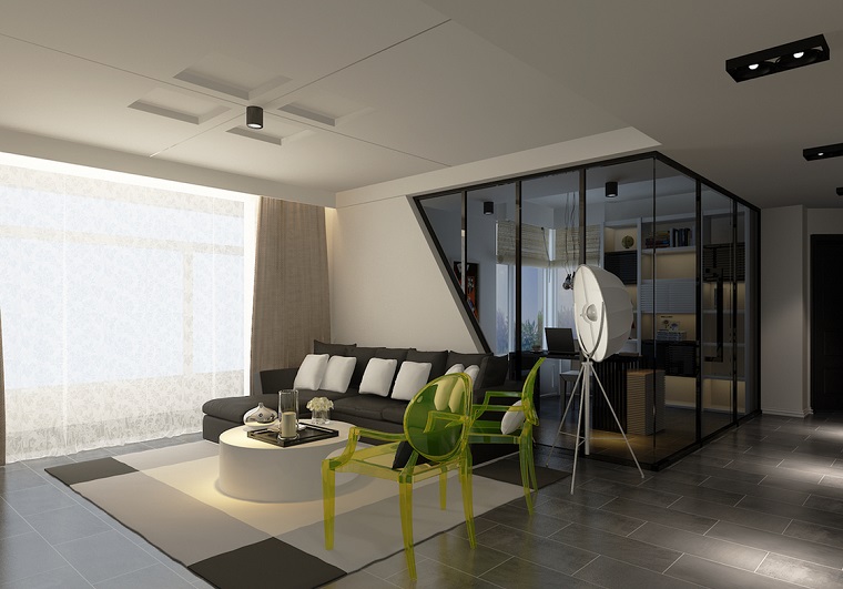 soffitto soggiorno semplice design moderno