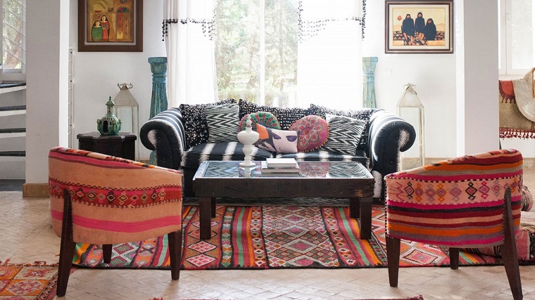arredamento etnico poltrone divano stile marocchino