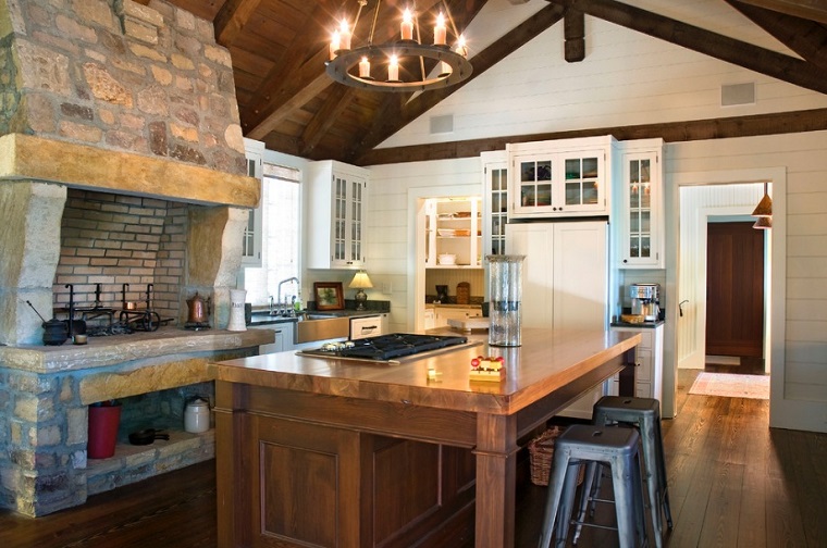 Cucine in muratura rustiche: idee per la casa in campagna archzine.it Cucina con camino