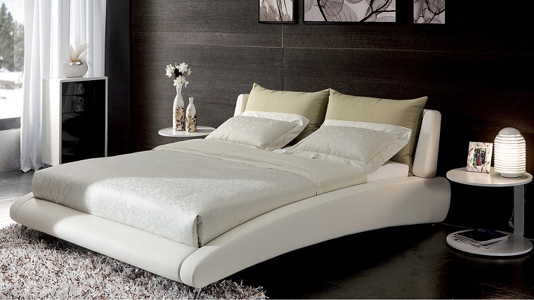 camera da letto mobili bianchi stile contemporaneo