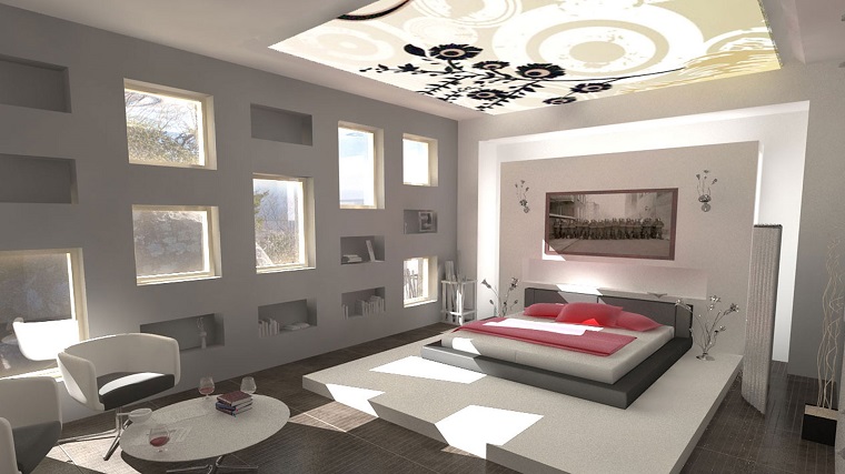 camera da letto moderna elegante raffinata