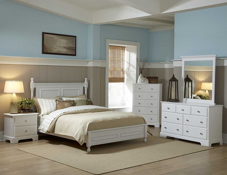 camera da letto set mobili bianchi