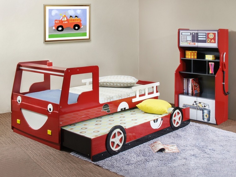 camerette per bambini doppio letto forma autobus