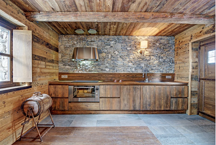 cucine in muratura rustiche realizzata legno pietra