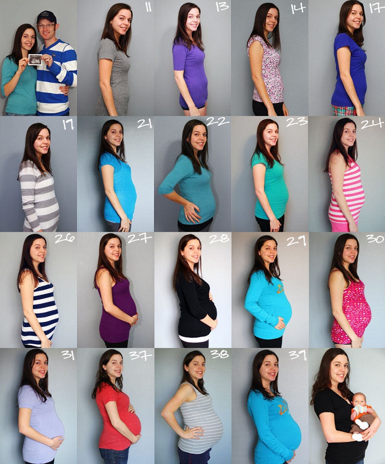 foto collage proposta settimana gravidanza
