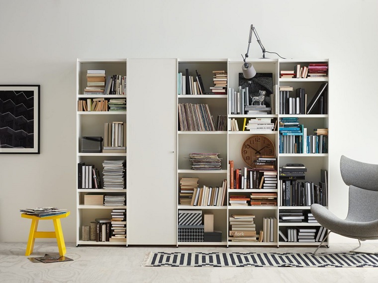 librerie in cartongesso stanza design minimal