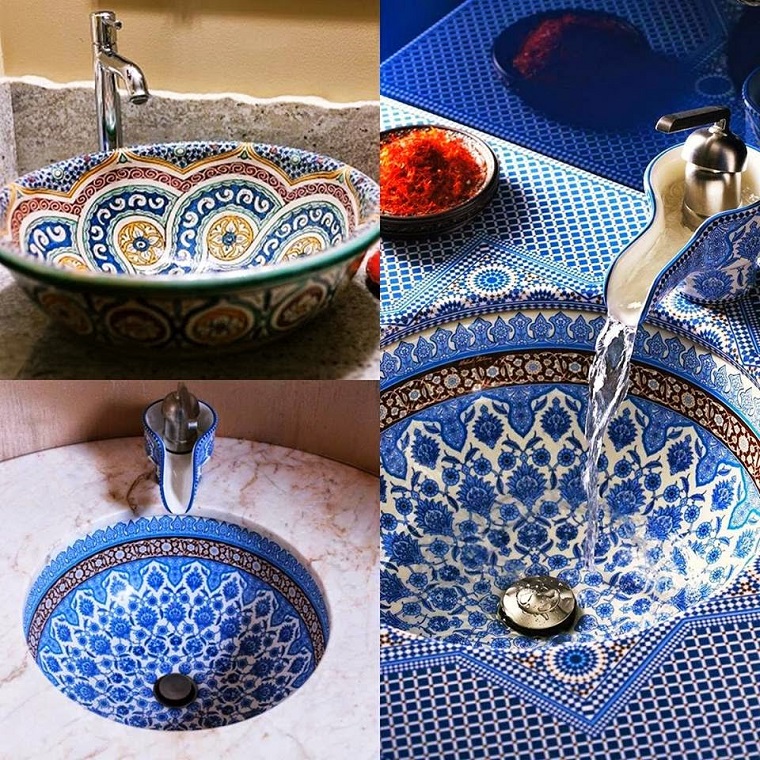 stili di arredamento lavandini stile marocchino