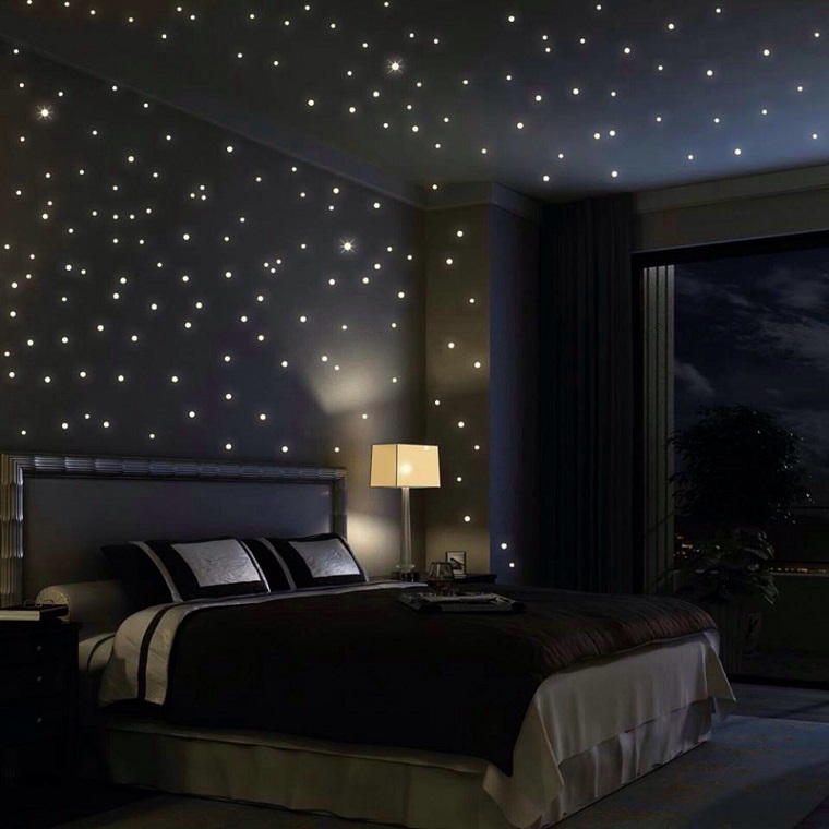idee creative camera da letto stelle