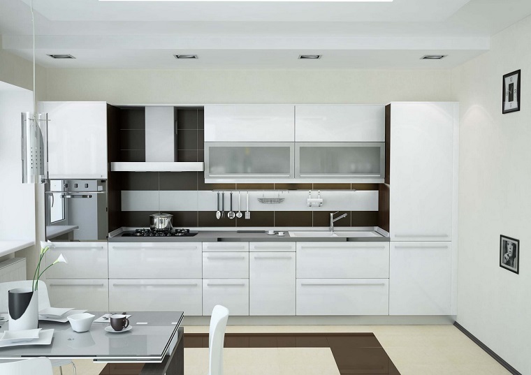 proposta arredamento moderno cucina moderna colore bianco
