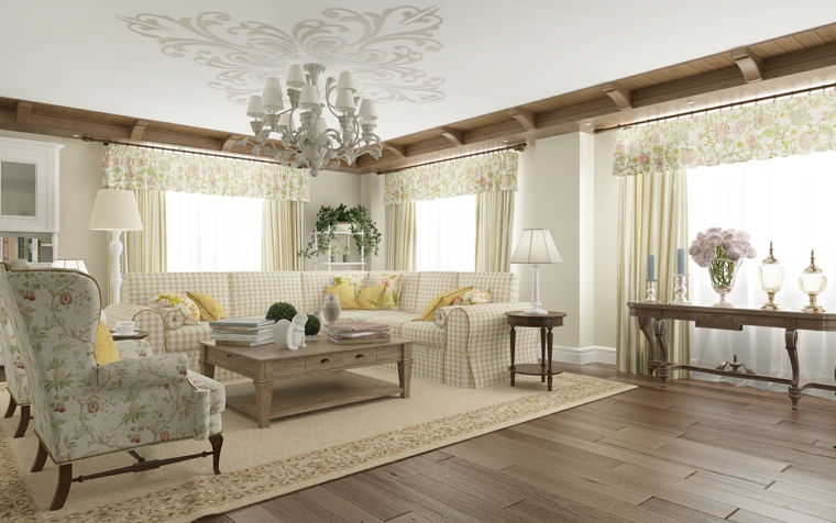 soggiorno arredato decorato stile provenzale
