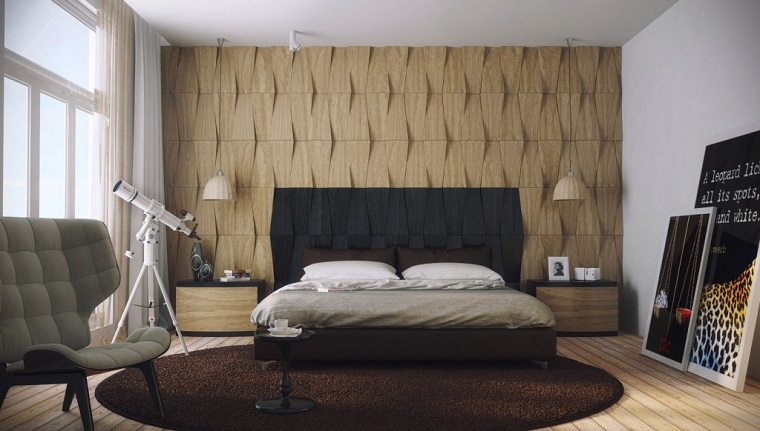 stanze da letto moderne idea parete decorata
