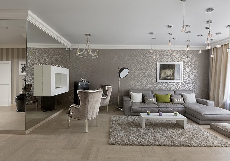 stile contemporaneo soggiorno elegante illuminazione particolare