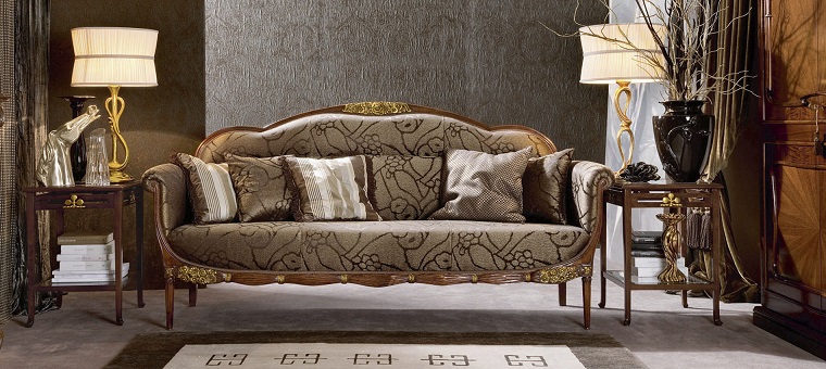 stile liberty splendido sofa rivestimento fantasia