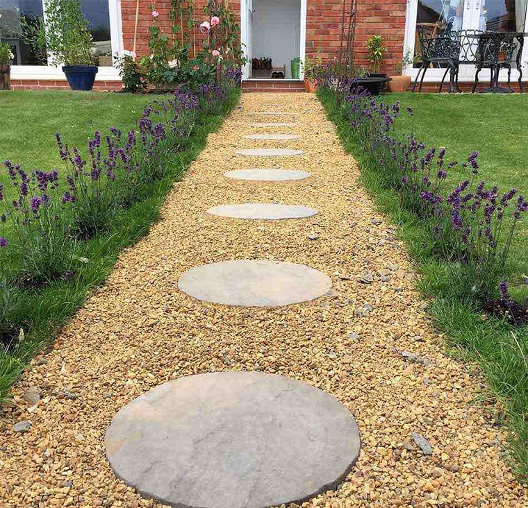 vialetti giardino soluzione forma rotonda pietra naturale