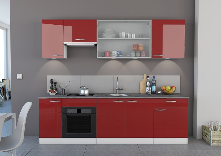 arredamento cucina design moderno colore rosso